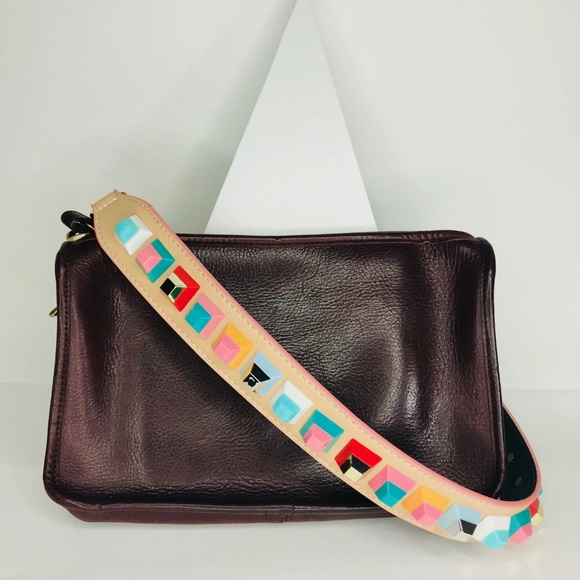 Closet Rehab Handbags - Beige Strap with Multicolor Square Rivets